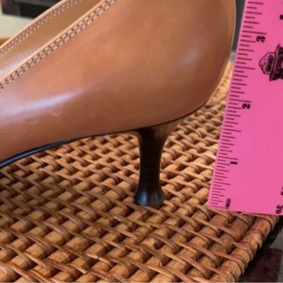 Sz 36 *Sergio Rossi* VeroCuoio Leather *Kitten Heels* Bow tie - Picture 7 of 11